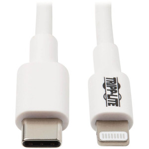 Tripp Lite by Eaton USB-C to Lightning Cable (M/M), White, 3 ft. (0.9 m) Tripp Lite by Eaton USB-C to Lightning Cable (M/M), White, 3 ft. (0.9 m)