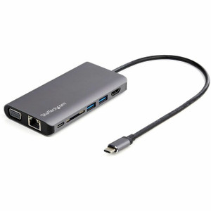 StarTech.com USB C Multiport Adapter - USB-C Mini Travel Dock w/ 4K HDMI or 1080p VGA - 100W PD Pass-Through, 3x USB, SD, GbE, Audio StarTech.com USB C Multiport Adapter - USB-C Mini Travel Dock w/ 4K HDMI or 1080p VGA - 100W PD Pass-Through, 3x USB, SD, GbE, Audio