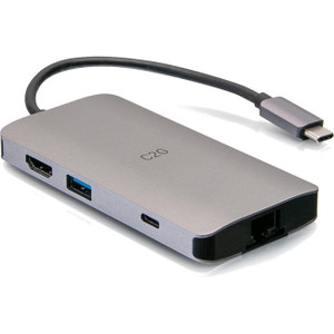 C2G USB C Portable Laptop Dock with HDMI, USB, Ethernet, SD, and USB-C - 4K