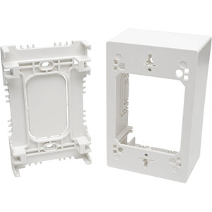 Tripp Lite by Eaton Single-Gang Surface-Mount Junction Box, White Tripp Lite by Eaton Single-Gang Surface-Mount Junction Box, White