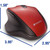 Verbatim Silent Ergonomic Wireless Blue LED Mouse - Red