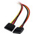 Star Tech.com 12in LP4 to 2x SATA Power Y Cable Adapter