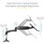 StarTech.com Desk Mount Laptop Arm, Full Motion Articulating Arm/Stand for Laptop or 34" (17.6lb/8kg) Monitor, VESA Mount Laptop Tray