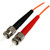StarTech.com 3m Fiber Optic Cable - Multimode Duplex 50/125 - OFNP Plenum - LC/ST - OM2 - LC to ST Fiber Patch Cable
