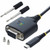 StarTech 6.6ft (2m) USB-C to Null Modem Serial Adapter Cable, COM Retention, FTDI, Type-C to DB9 RS232, Status LEDs, DB9 Nuts/Screws