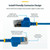 StarTech 6in Blue Ultra Slim Cat6A Ethernet Cable, 10 Pack, Snagless, FTP, Bare Copper Wire, 34AWG Ultra Slim RJ45 Patch Cord