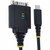 StarTech 1ft (30cm) USB-C to Serial Adapter Cable, COM Retention, FTDI Chipset, Type-C to DB9 RS232, Status LEDs, DB9 Nuts and Screws