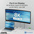 Plugable Thunderbolt 4 Cable Right Angle 40Gbps with 240W EPR Charging, 8K Display, Intel Certified