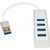 Rocstor 6 in Portable 4 Port SuperSpeed Mini USB 3.0 Hub - Aluminum Silver