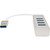 Rocstor 6 in Portable 4 Port SuperSpeed Mini USB 3.0 Hub - Aluminum Silver