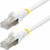 StarTech.com 1ft CAT6a Ethernet Cable, White Low Smoke Zero Halogen (LSZH) 10 GbE 100W PoE S/FTP Snagless RJ-45 Network Patch Cord