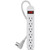 Belkin 6-Outlet Power Strip - 5ft Cord - Rotating Plug - On-Off Switch - White