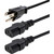 StarTech.com 10ft (3m) Computer Power Y Cord, NEMA 5-15P to C13, 10A 125V, 18AWG, Black Replacement PC Power Cord, TV/Monitor Power Cable