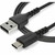StarTech.com 2m USB A to USB C Charging Cable - Durable Fast Charge & Sync USB 2.0 to USB Type C Data Cord - Aramid Fiber M/M 3A Black