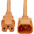 StarTech.com 6ft (1.8m) Heavy Duty PDU Power Cord, IEC 60320 C14 to C15, 15A 250V, 14AWG, Orange Power Cable, UL Listed