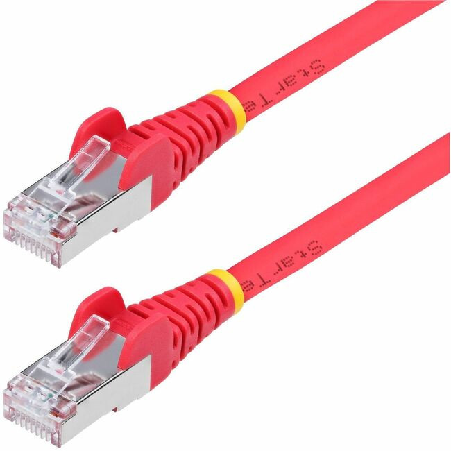StarTech.com 10ft Red CAT6a Ethernet Cable, Snagless RJ45, 10G, 100W PoE, S/FTP, LSZH, 27AWG Bare Copper, 500MHz, Shielded Network Patch Cord