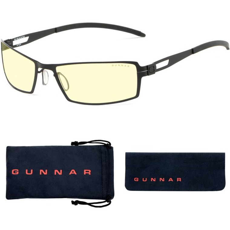 GUNNAR Gaming & Computer Glasses - Sheadog, Onyx, Amber Tint