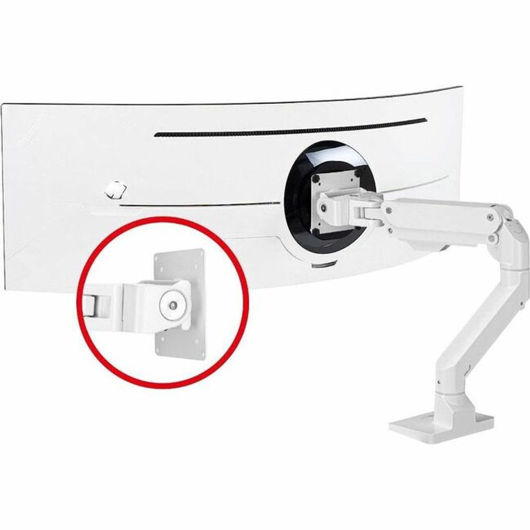 SIIG Mounting Arm for Monitor, Flat Panel Display, Curved Screen Display - White