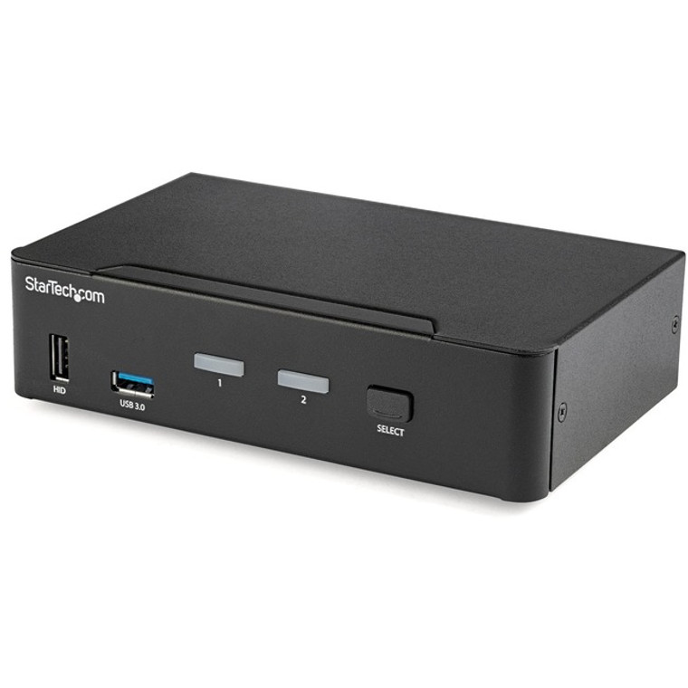 StarTech.com 2 Port DisplayPort KVM Switch - 4K 60Hz - Single Display - UHD DP 1.2 USB KVM Switch with USB 3.0 Hub & Audio