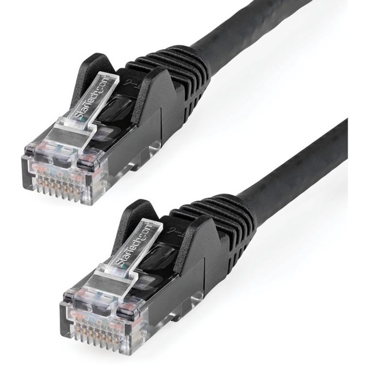 StarTech.com 4.6m(15ft) CAT6 Ethernet Cable, LSZH (Low Smoke Zero Halogen) 10 GbE Snagless 100W PoE UTP RJ45 Black Network Patch Cord ETL