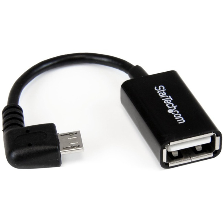 StarTech.com 5in Right Angle Micro USB to USB OTG Host Adapter M/F