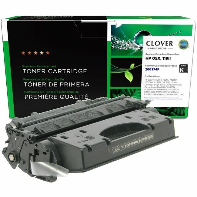 CIG Remanufactured High Yield Laser Toner Cartridge 05X (Canon 119II, Canon 3480B001, Canon CRG119II, CE505X) - Black - 1 Each