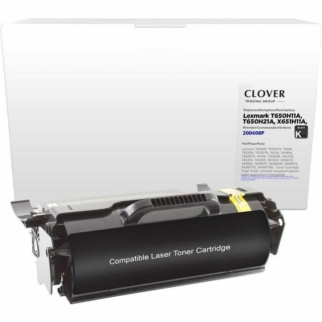 CIG Remanufactured High Yield Laser Toner Cartridge Lexmark T650H11A, Lexmark T650H21A, Lexmark T650H80G, Lexmark X651H11A, Lexmark X651H21A - Black - 1 Each