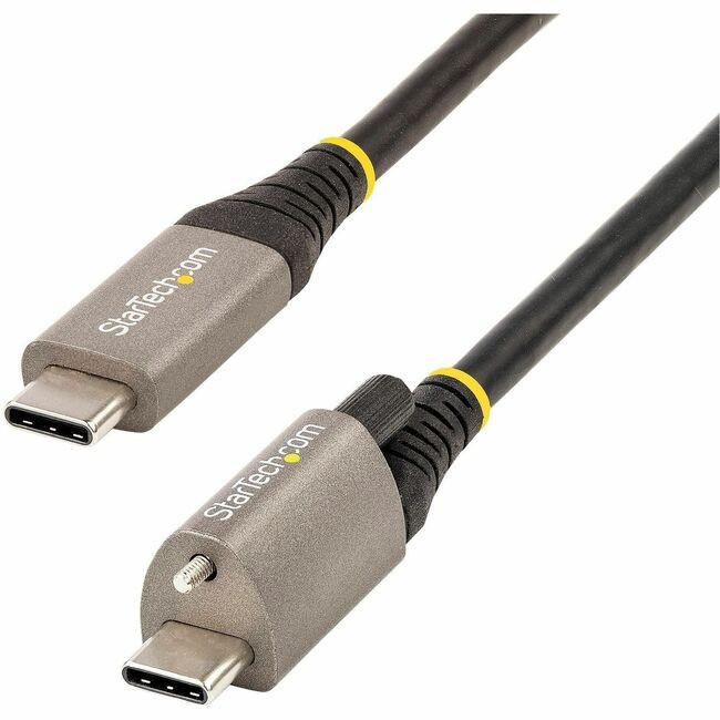 StarTech 3.3ft (1m) USB-C Cable, Top Screw Locking, USB 10Gbps, 100W (5A) PD, 8K 60Hz / 4K 144Hz DP Alt Mode, USB-IF Certified