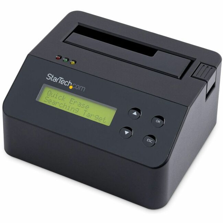 StarTech.com Hard Drive Eraser, Standalone HDD/SSD Sanitizer, 4Kn, Secure Erase Hard Disk Wiper Dock, Hardware Erasing Tool, TAA Compliant