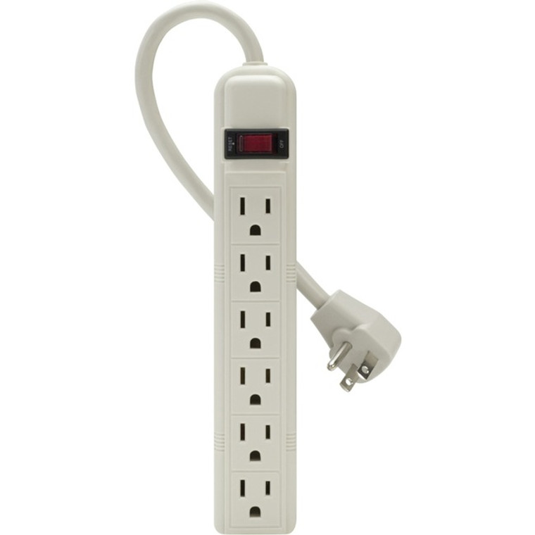 Belkin 6-Outlet Power Strip - 5ft Cord - Rotating Plug - On-Off Switch - White