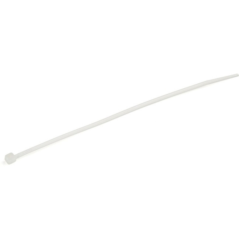 StarTech.com 6"(15cm) Cable Ties, 1-3/8"(39mm) Dia, 40lb(18kg) Tensile Strength, Nylon Self Locking Zip Ties, UL Listed, 100 Pack, White