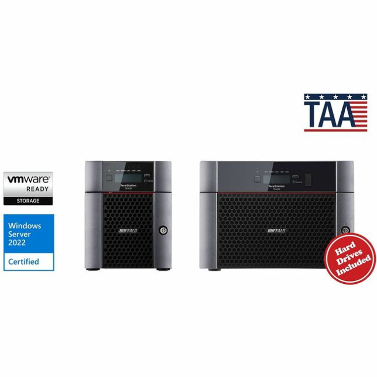 BUFFALO TeraStation 5420DN 4-Bay Secure Business Desktop NAS 8TB (2x4TB) w/ Hard Drives Included