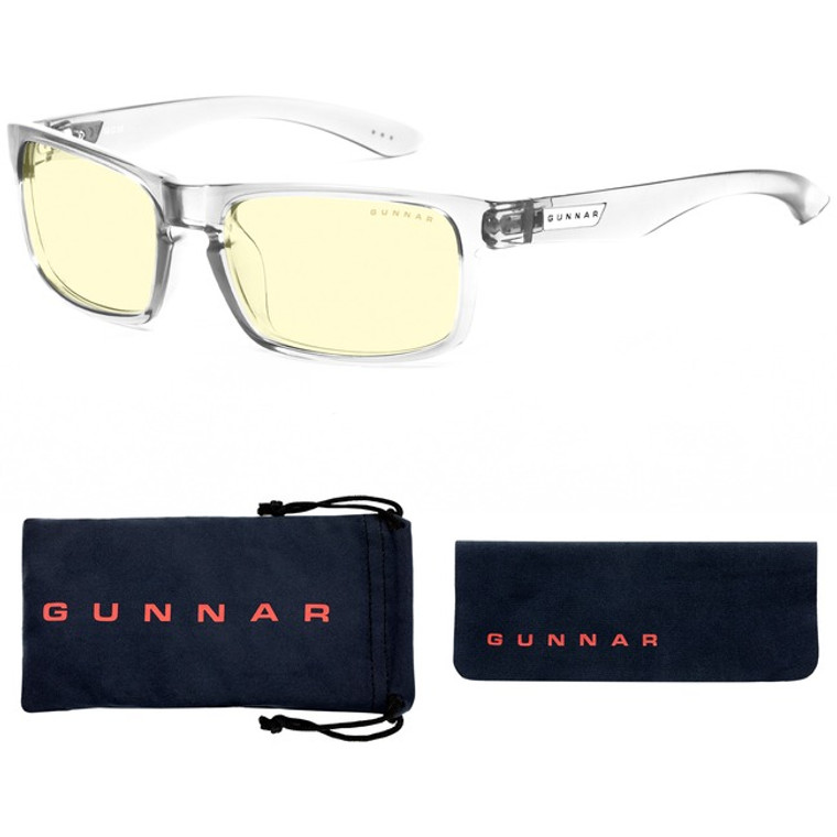 GUNNAR Gaming & Computer Glasses - Enigma, Crystal, Amber Tint