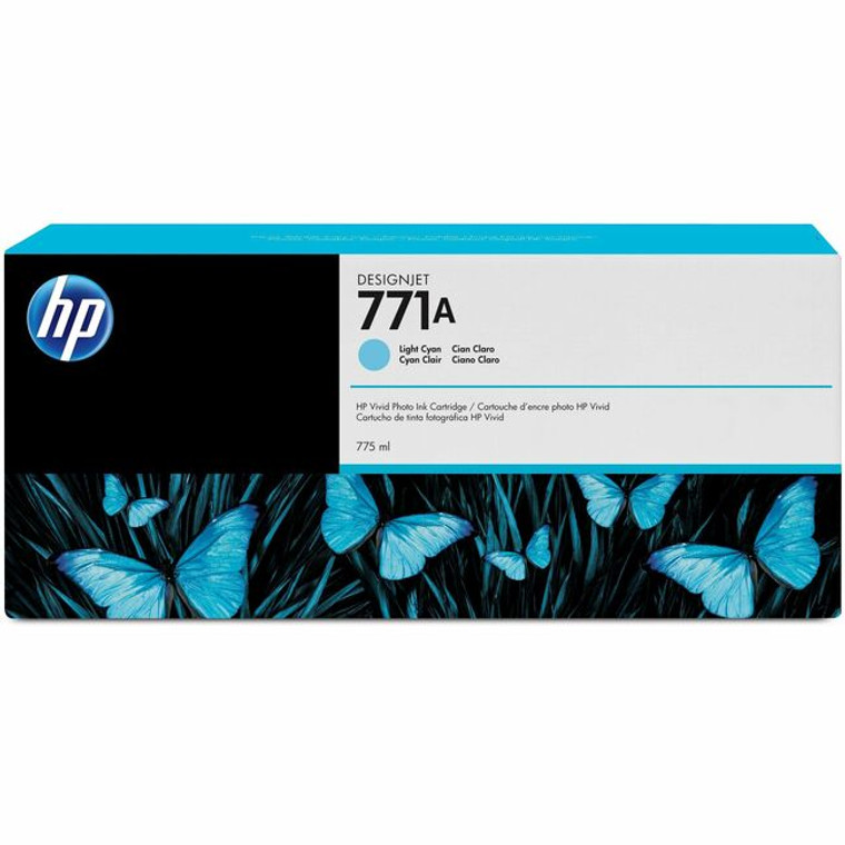 HP 771A (B6Y20A) Original Inkjet Ink Cartridge - Single Pack - Light Cyan - 1 Each