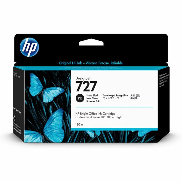 HP 727 (B3P23A) Original Standard Yield Inkjet Ink Cartridge - Single Pack - Photo Black - 1 Each