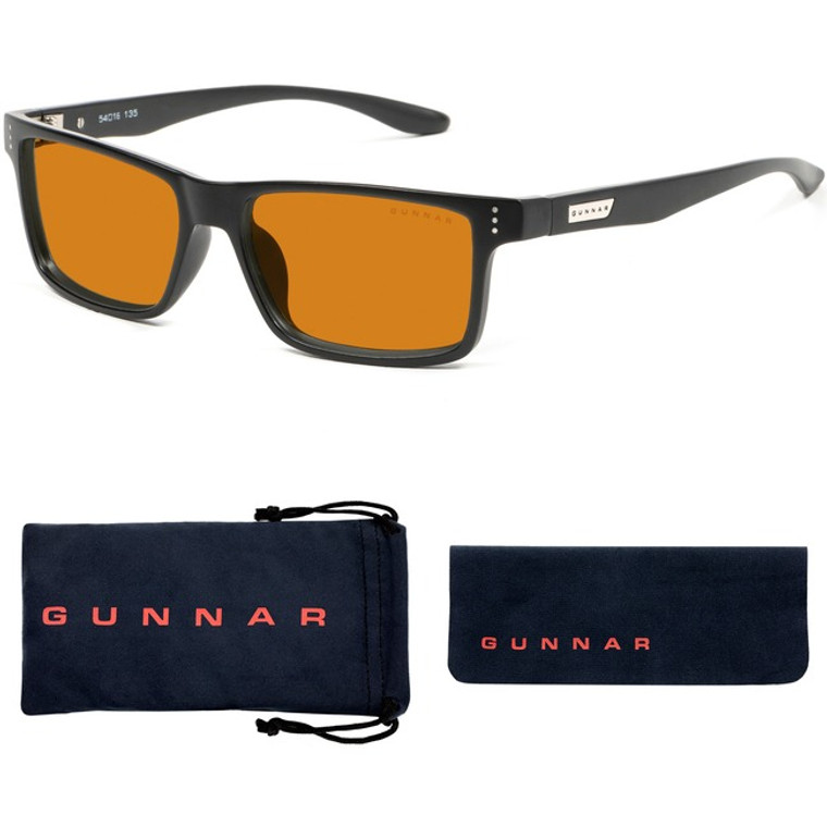 GUNNAR Gaming & Computer Glasses - Vertex, Onyx, Amber Max Tint