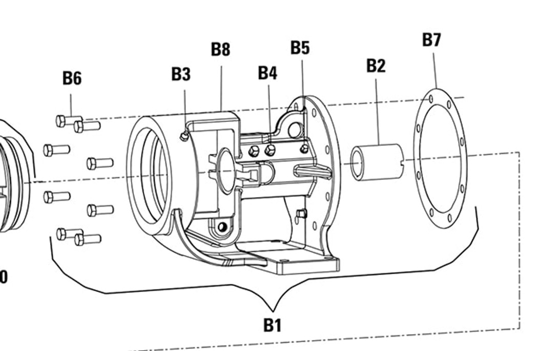 Envirogear 0240-2000-110 Bracket Assembly (B1) for Viking PN. 3-077-390-080-00 Viking Pump Model K & KK