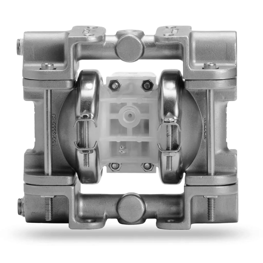 00-9938 Wilden AODD Pump, Stainless Steel, 1/4" Pro-Flo®, Clamped, Threaded, w/ PTFE