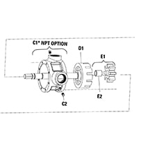 Envirogear 0240-5000-110 Idler Assembly Gear (E1) for Viking PN. 3-420-201-080-54 for Viking Pump Model K & KK