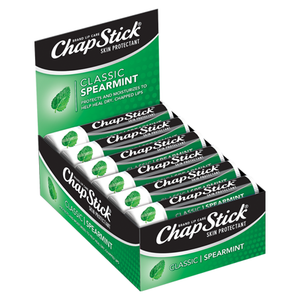 ChapStick® Classic Spearmint Flavor Skin Protectant Lip Balm (0.15 ounce, box of 12)