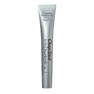 ChapStick® Total Hydration Vitamin Enriched Lip Oil Peach Tea lip balm in 0.23oz tube.