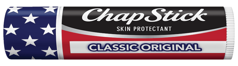 ChapStick® American Flag Classic Original lip balm in 0.15oz in blue and red tube.