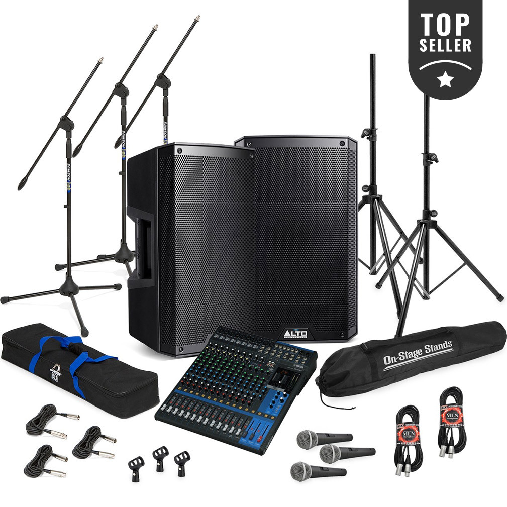 Church Sound System Package with 2 Alto Truesonic TS210 Powered