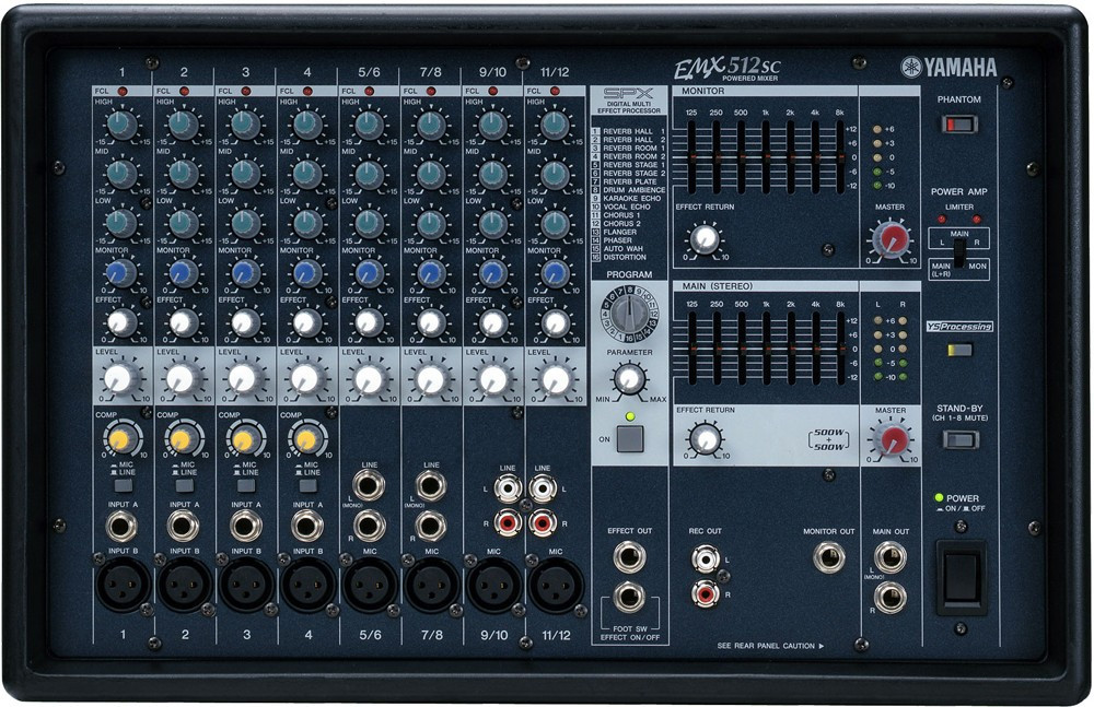 Yamaha EMX512SC 12 Channel Powered Mixer