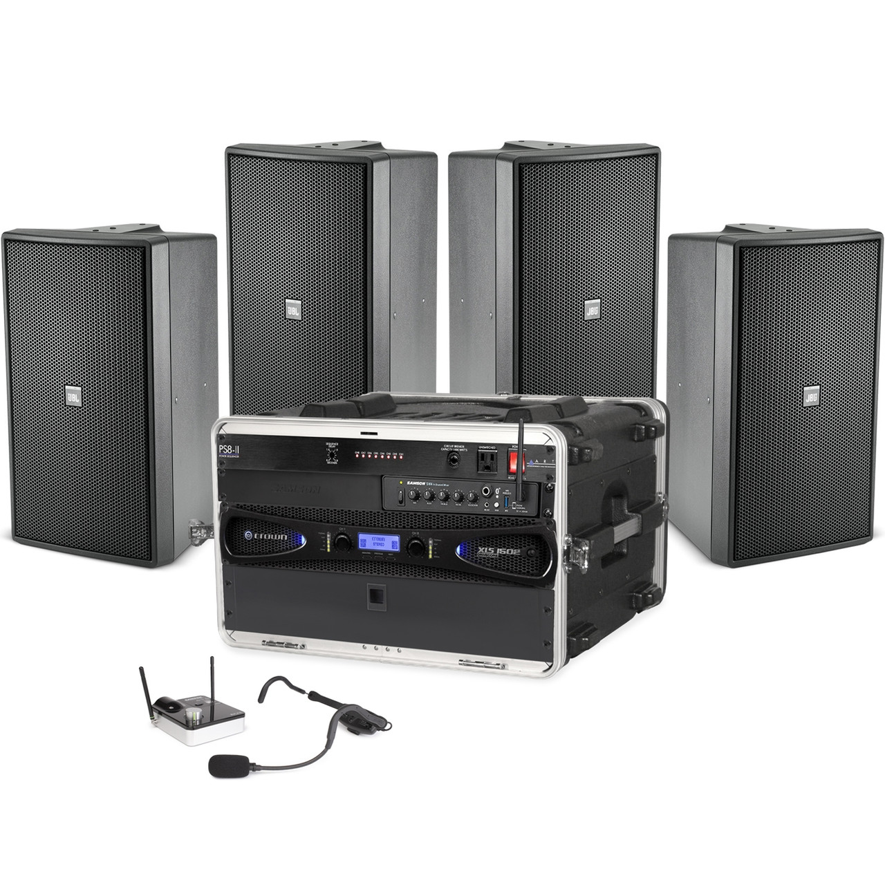 JBL Pro Gym Sound System with 4 JBL Loudspeakers, Fitness Headset