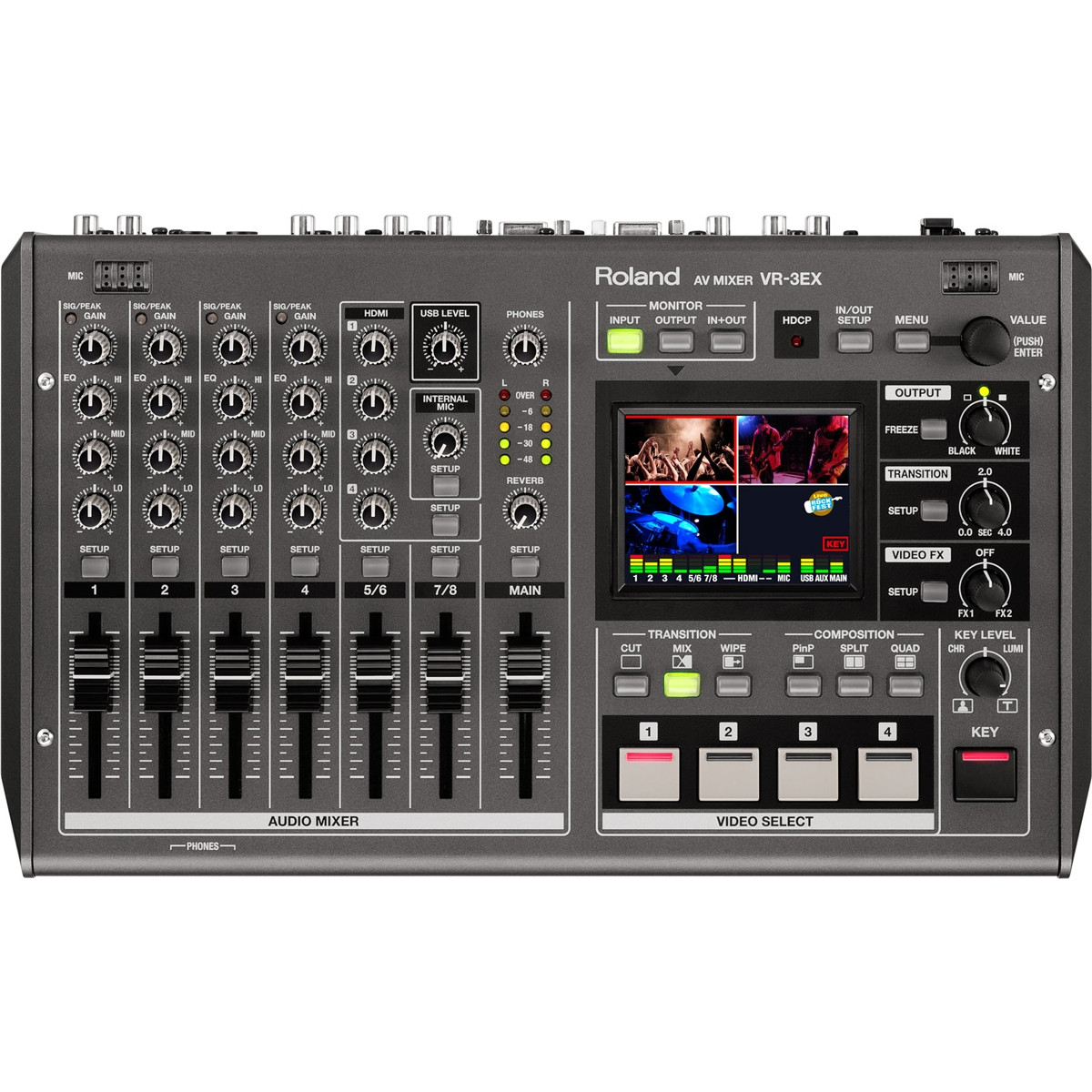 Roland AV MIXER VR-3EX 本体 Roland VR-3EX AV Mixer with Built-In USB Port for Web Streaming