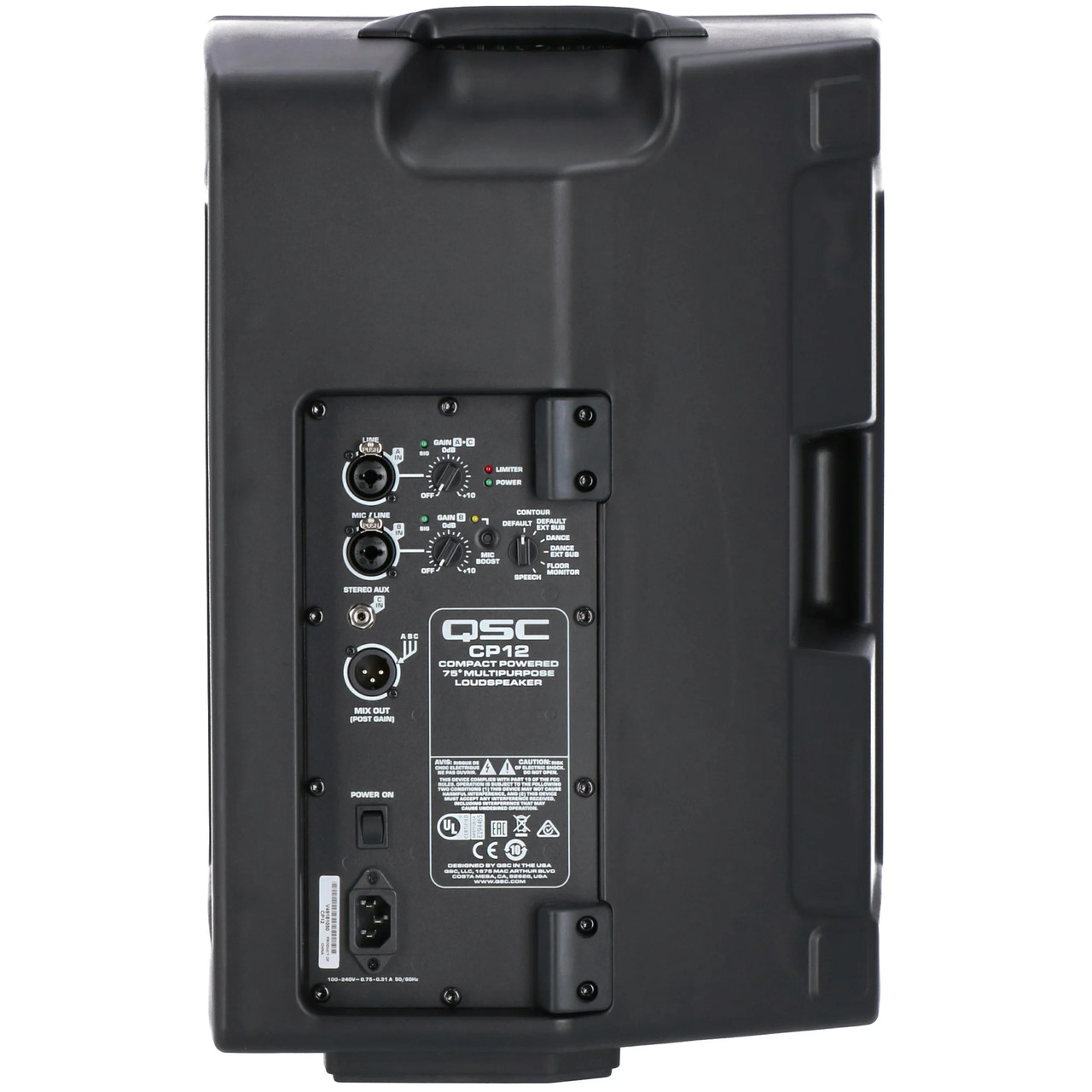 QSC CP12 1000Wアクティブポータブルスピーカー 12インチ　ケース付 QSC CP12 12 inch 2-Way 1000 Watt Compact Powered Loudspeaker