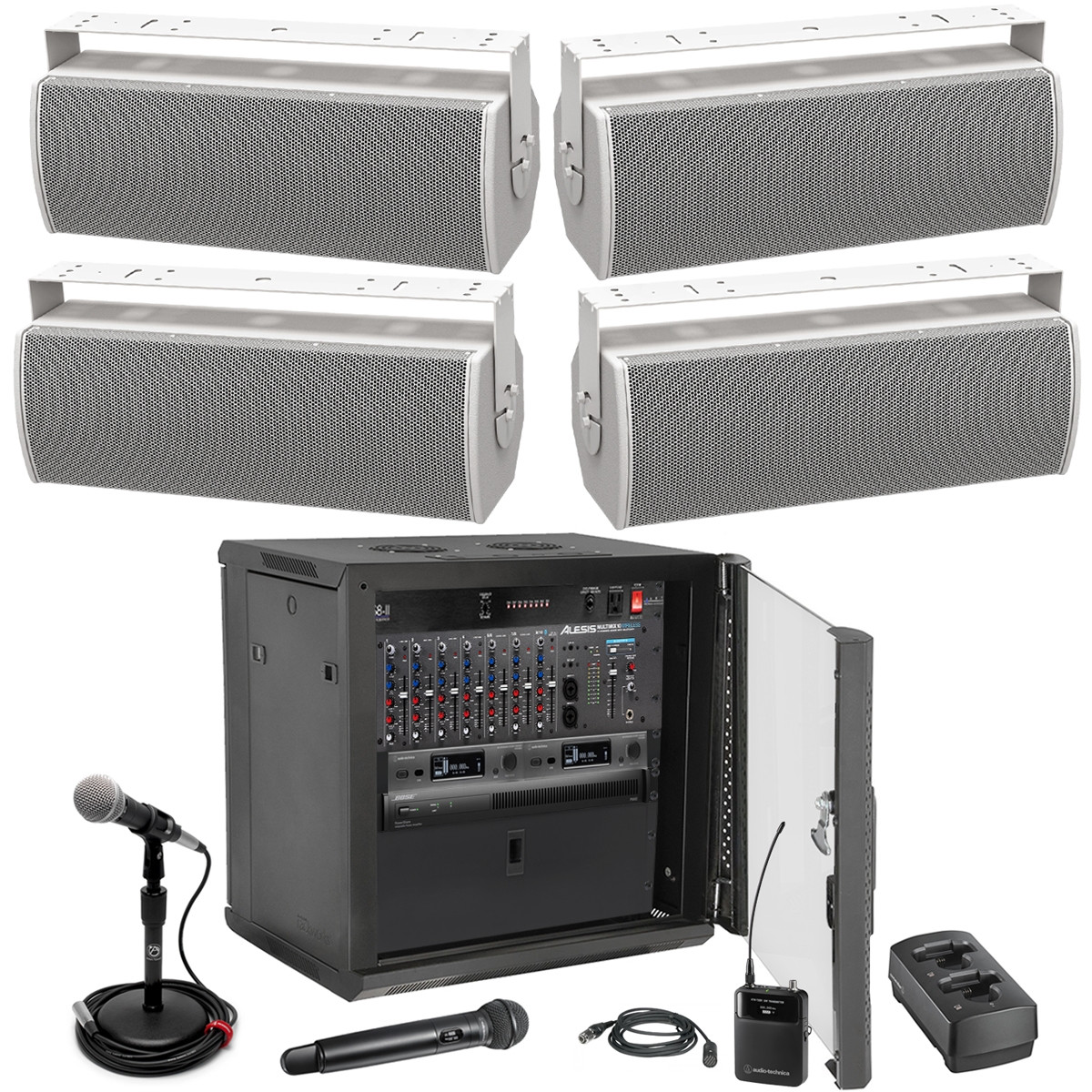 Gym Sound System with 4 Bose ArenaMatch Speakers 400 Watt 126 dB