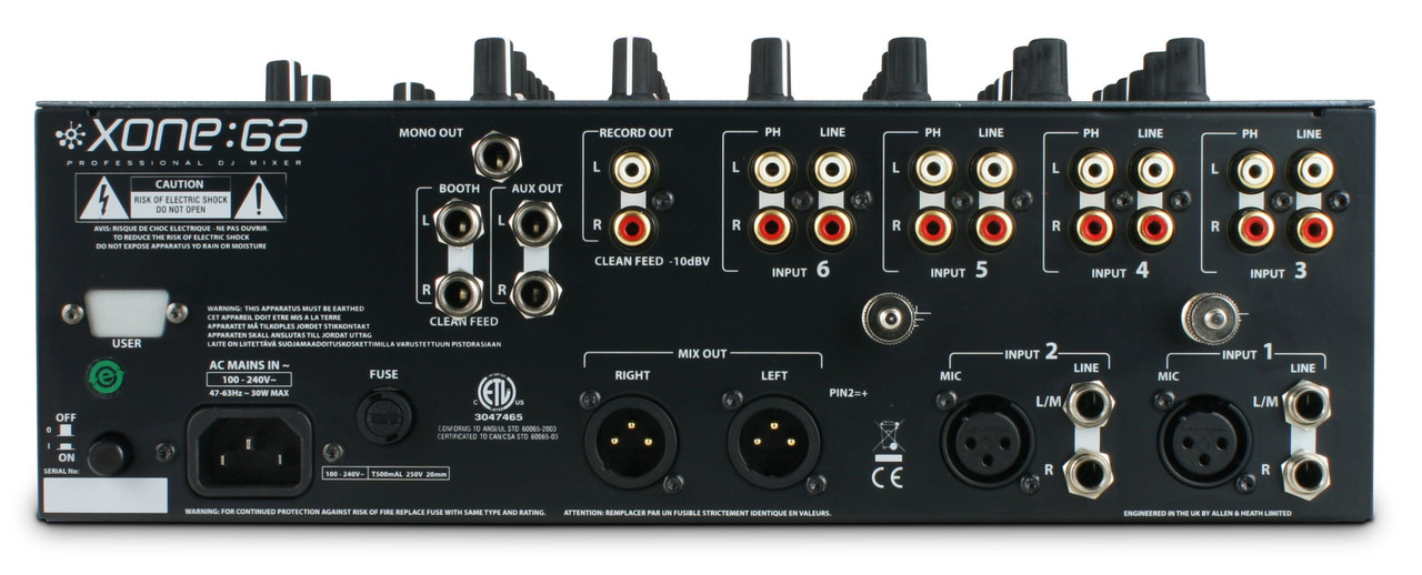 Allen & Heath Xone:62 6-Channel Club DJ Mixer