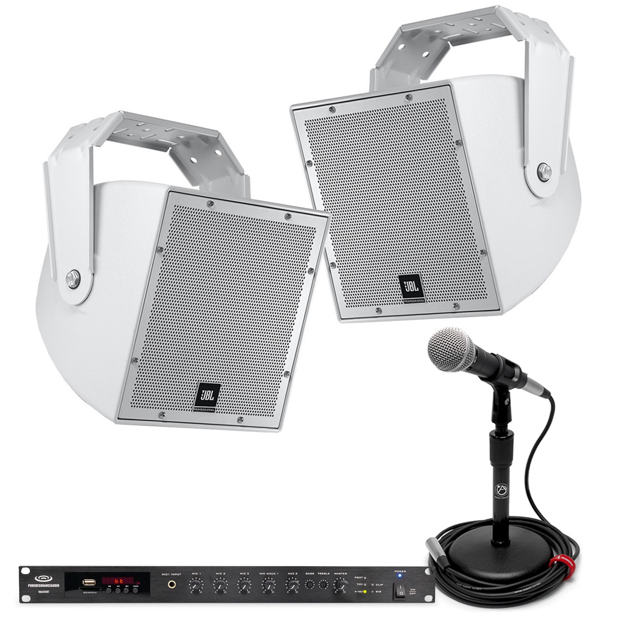 Athletic Field Sound System with 2 JBL Weatherproof Speakers